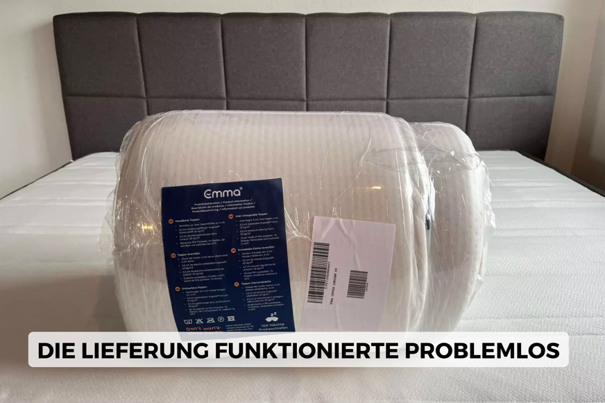 Die Spedition bringt alle Teile vom Emma Classic Boxspringbett Flip in Dein Schlafzimmer